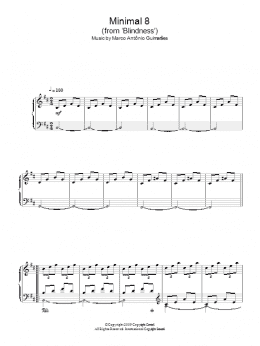 page one of Minimal 8 (From 'Blindness') (Piano Solo)