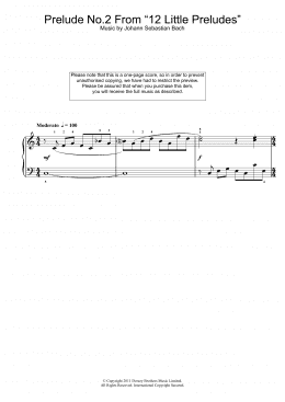 page one of Prelude No.2 From "12 Little Preludes" (Piano Solo)