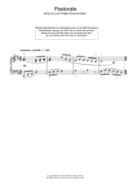 page one of Pastorale (Piano Solo)