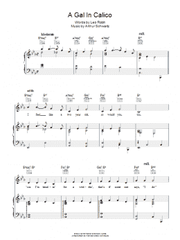page one of A Gal In Calico (Piano, Vocal & Guitar Chords)