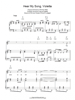 page one of Hear My Song, Violetta (Piano, Vocal & Guitar Chords)