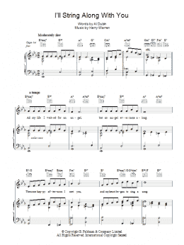 page one of I'll String Along With You (Piano, Vocal & Guitar Chords)