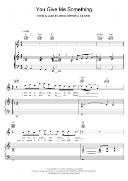 page one of You Give Me Something (Piano, Vocal & Guitar Chords)