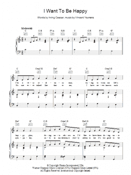 page one of I Want To Be Happy (Piano, Vocal & Guitar Chords)