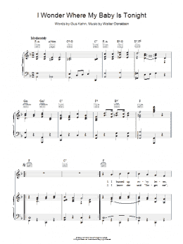 page one of I Wonder Where My Baby Is (Piano, Vocal & Guitar Chords)