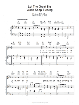 page one of Let The Great Big World Keep Turning (Piano, Vocal & Guitar Chords)
