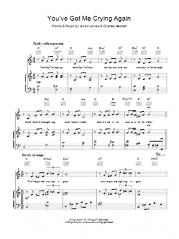 page one of You've Got Me Crying Again (Piano, Vocal & Guitar Chords)