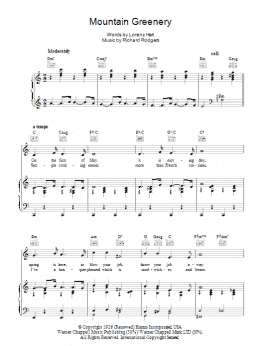 page one of Mountain Greenery (Piano, Vocal & Guitar Chords)