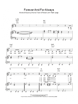 page one of Forever And For Always (Piano, Vocal & Guitar Chords)