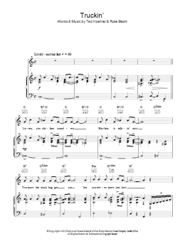 page one of Truckin' (Piano, Vocal & Guitar Chords)