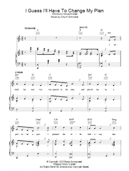 page one of I Guess I'll Have To Change My Plan (Piano, Vocal & Guitar Chords)