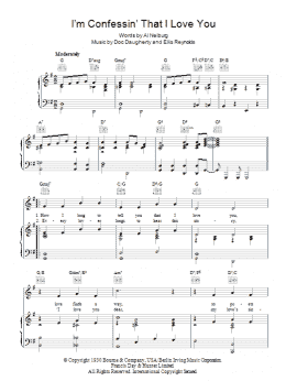 page one of I'm Confessin' That I Love You (Piano, Vocal & Guitar Chords)