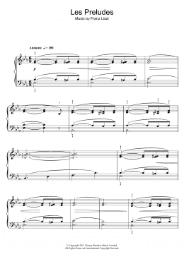 page one of Les Preludes (Piano Solo)