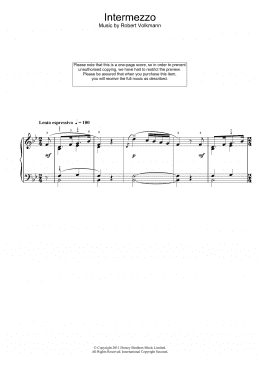 page one of Intermezzo (Piano Solo)
