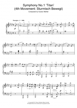 page one of Symphony No.1 'Titan' (4th Movement: Sturmisch Bewegt) (Piano Solo)