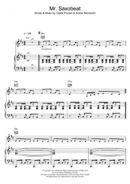 page one of Mr Saxobeat (Piano, Vocal & Guitar Chords)