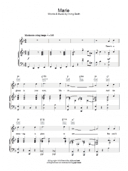 page one of Marie (Piano, Vocal & Guitar Chords)