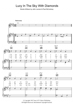 page one of Lucy In The Sky With Diamonds (Piano, Vocal & Guitar Chords)