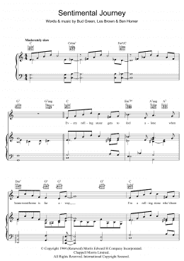 page one of Sentimental Journey (Piano, Vocal & Guitar Chords)