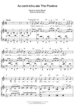 page one of Ac-cent-tchu-ate The Positive (Piano, Vocal & Guitar Chords)