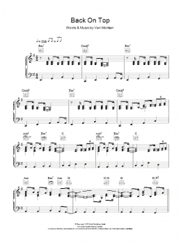 page one of Back On Top (Piano, Vocal & Guitar Chords)