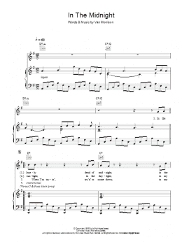 page one of In The Midnight (Piano, Vocal & Guitar Chords)