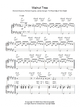 page one of Walnut Tree (Piano, Vocal & Guitar Chords)