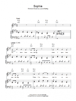 page one of Sophia (Piano, Vocal & Guitar Chords)