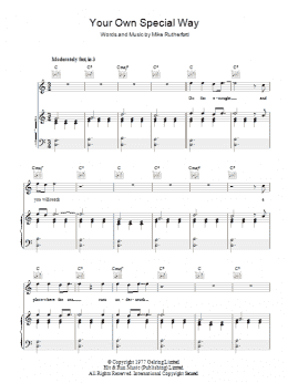 page one of Your Own Special Way (Piano, Vocal & Guitar Chords)