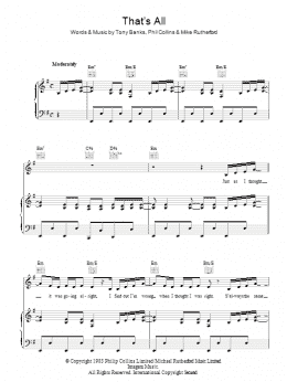 page one of That's All (Piano, Vocal & Guitar Chords)