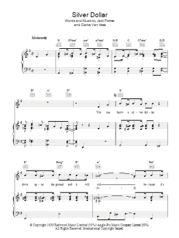 page one of Silver Dollar (Piano, Vocal & Guitar Chords)