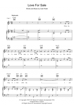 page one of Love For Sale (Piano, Vocal & Guitar Chords)