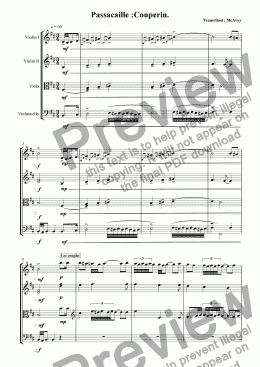 page one of Passacaille: Couperin