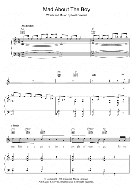 page one of Mad About The Boy (Piano, Vocal & Guitar Chords)
