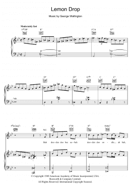page one of Lemon Drop (Piano, Vocal & Guitar Chords)