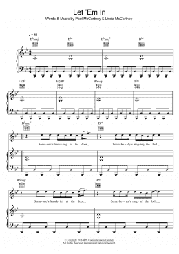 page one of Let 'Em In (Piano, Vocal & Guitar Chords)