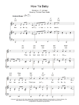 page one of How Ya Baby (Piano, Vocal & Guitar Chords)