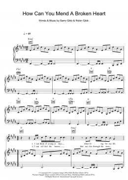 page one of How Can You Mend A Broken Heart (Violin Solo)