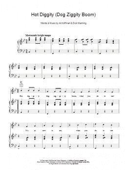 page one of Hot Diggity (Dog Ziggity Boom) (Piano, Vocal & Guitar Chords)