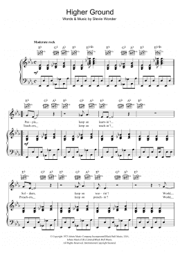 page one of Higher Ground (Piano, Vocal & Guitar Chords)