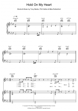 page one of Hold On My Heart (Piano, Vocal & Guitar Chords)