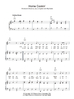 page one of Home Cookin' (Piano, Vocal & Guitar Chords)