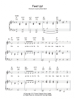 page one of Feet Up (Piano, Vocal & Guitar Chords)