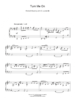page one of Turn Me On (Piano Solo)