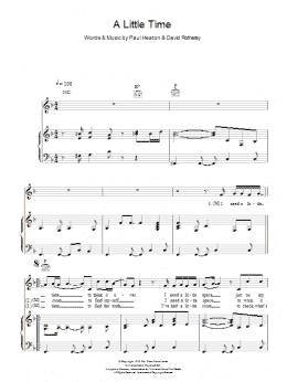 page one of A Little Time (Piano, Vocal & Guitar Chords)