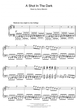page one of A Shot In The Dark (Piano Solo)