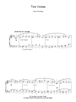 page one of Two Voices (Piano Solo)