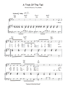 page one of A Trick Of The Tail (Piano, Vocal & Guitar Chords)