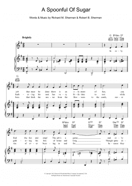 page one of A Spoonful Of Sugar (from Mary Poppins) (Piano, Vocal & Guitar Chords)