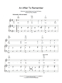page one of An Affair To Remember (Piano, Vocal & Guitar Chords)